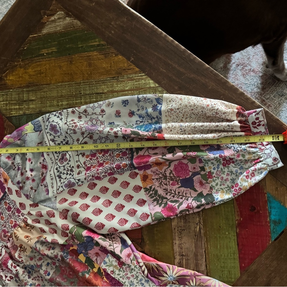 Vibrant Patchwork Floral Blouse - Picture 5 of 7